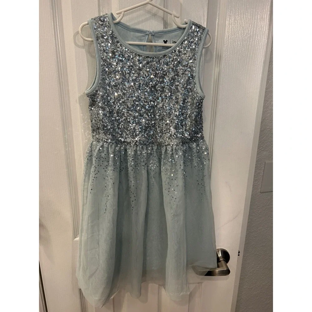 Disney Jumping Beans Dress‎ Blue Sequin Tulle Limited Edition Party Frozen 6X